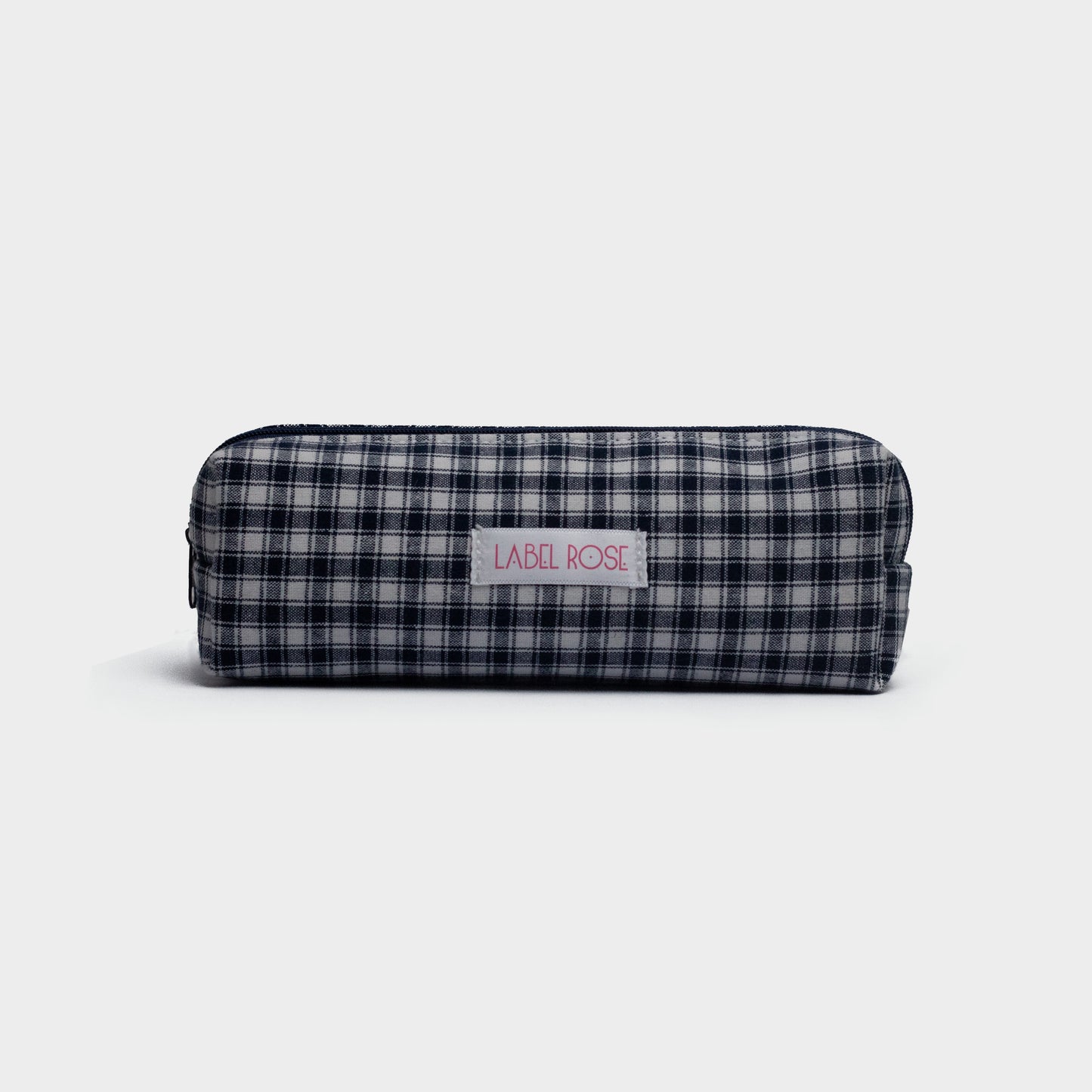 Checkered pencil case - BLUE