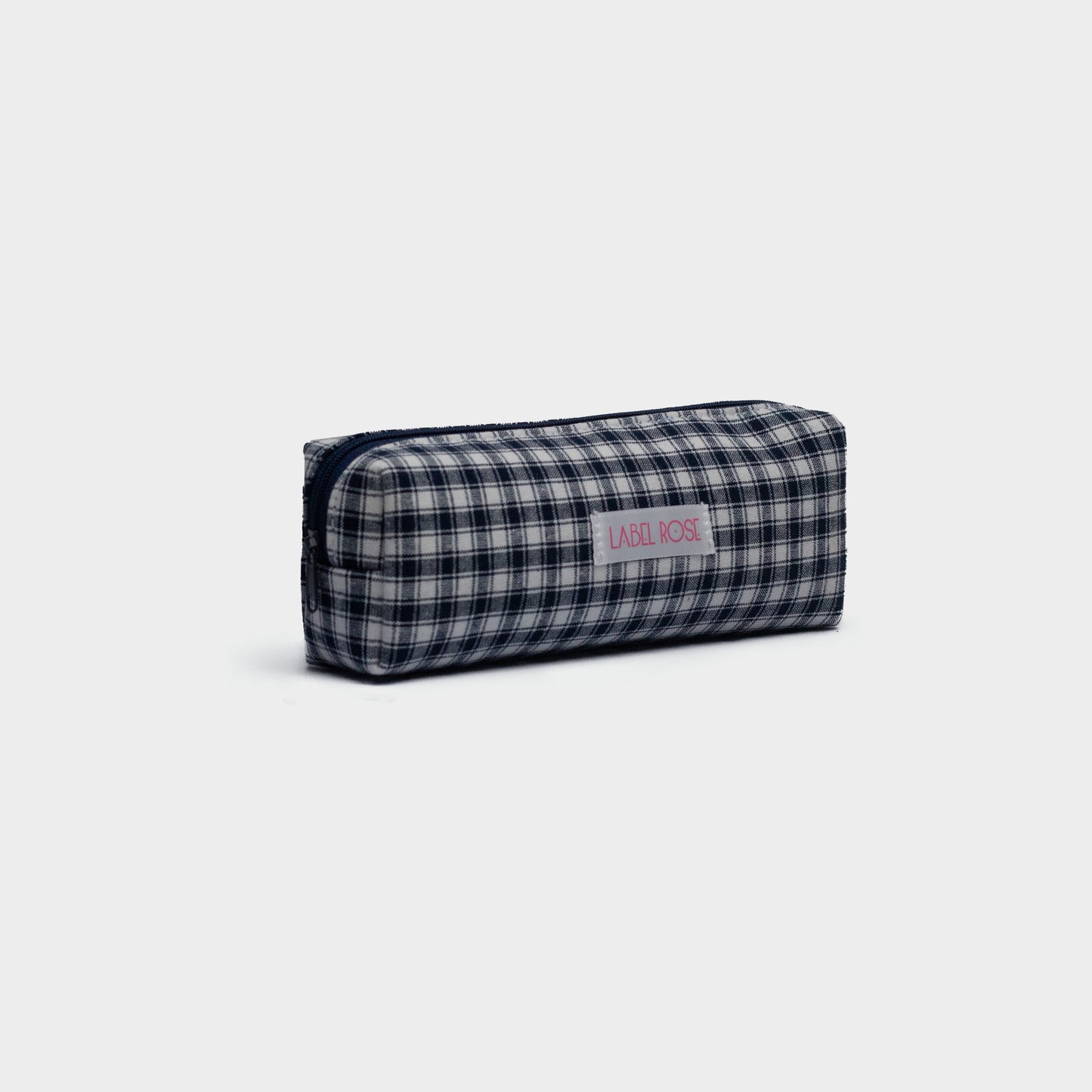 Checkered pencil case - BLUE