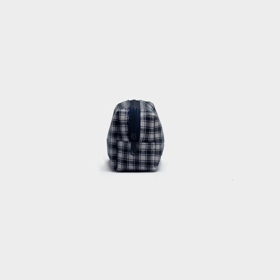 Checkered pencil case - BLUE