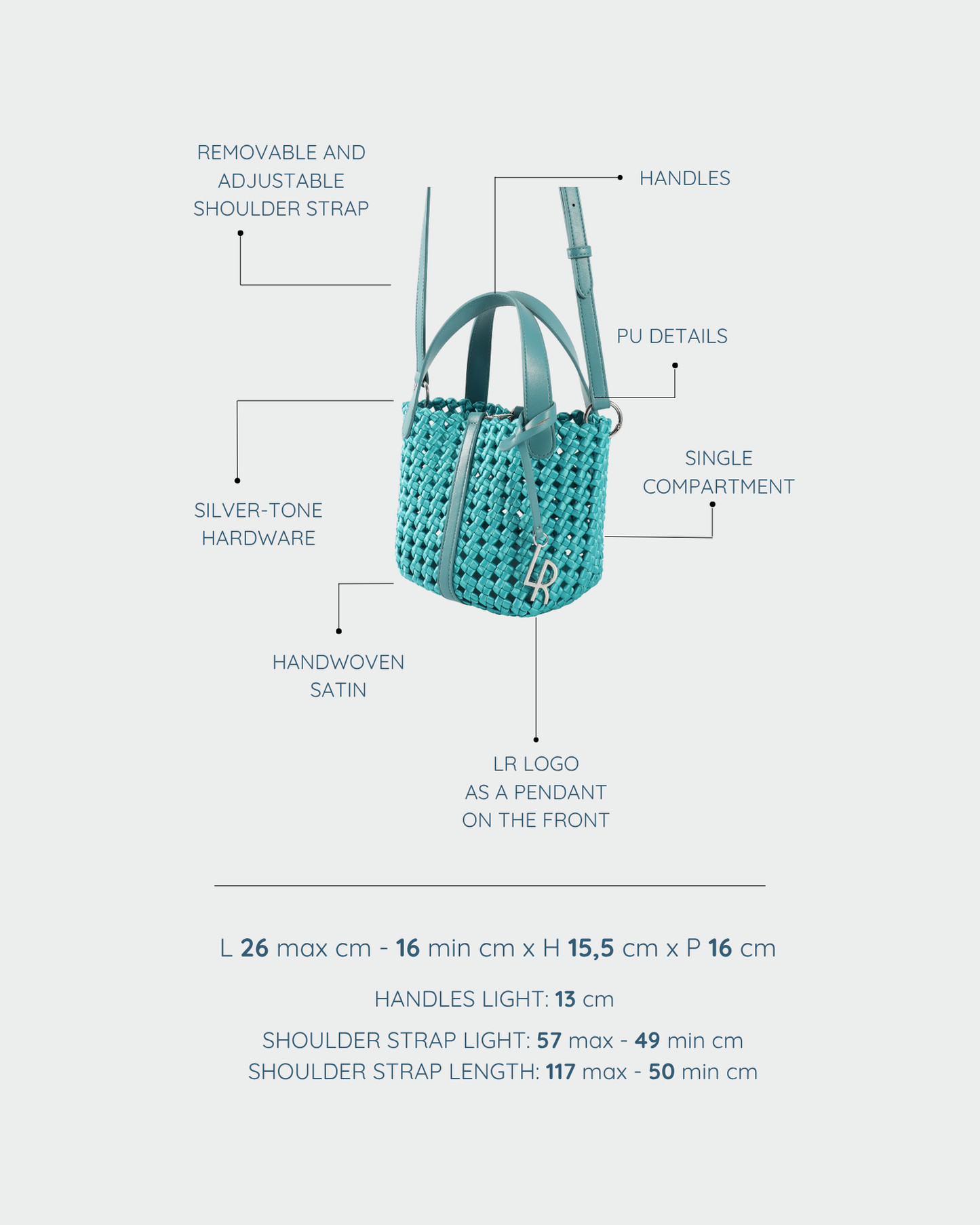 CARMEN Handbag - TURQUOISE