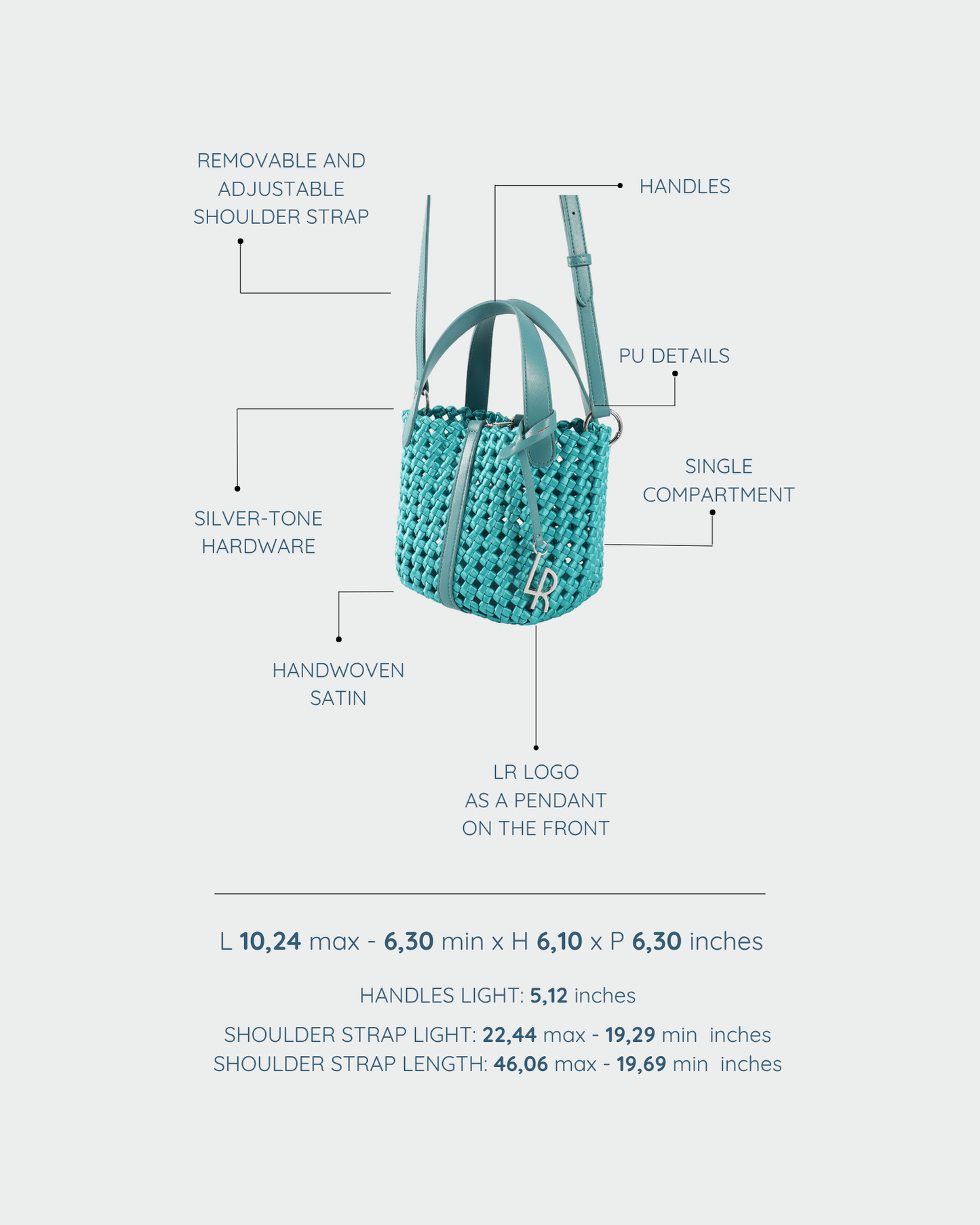 CARMEN Handbag - TURQUOISE