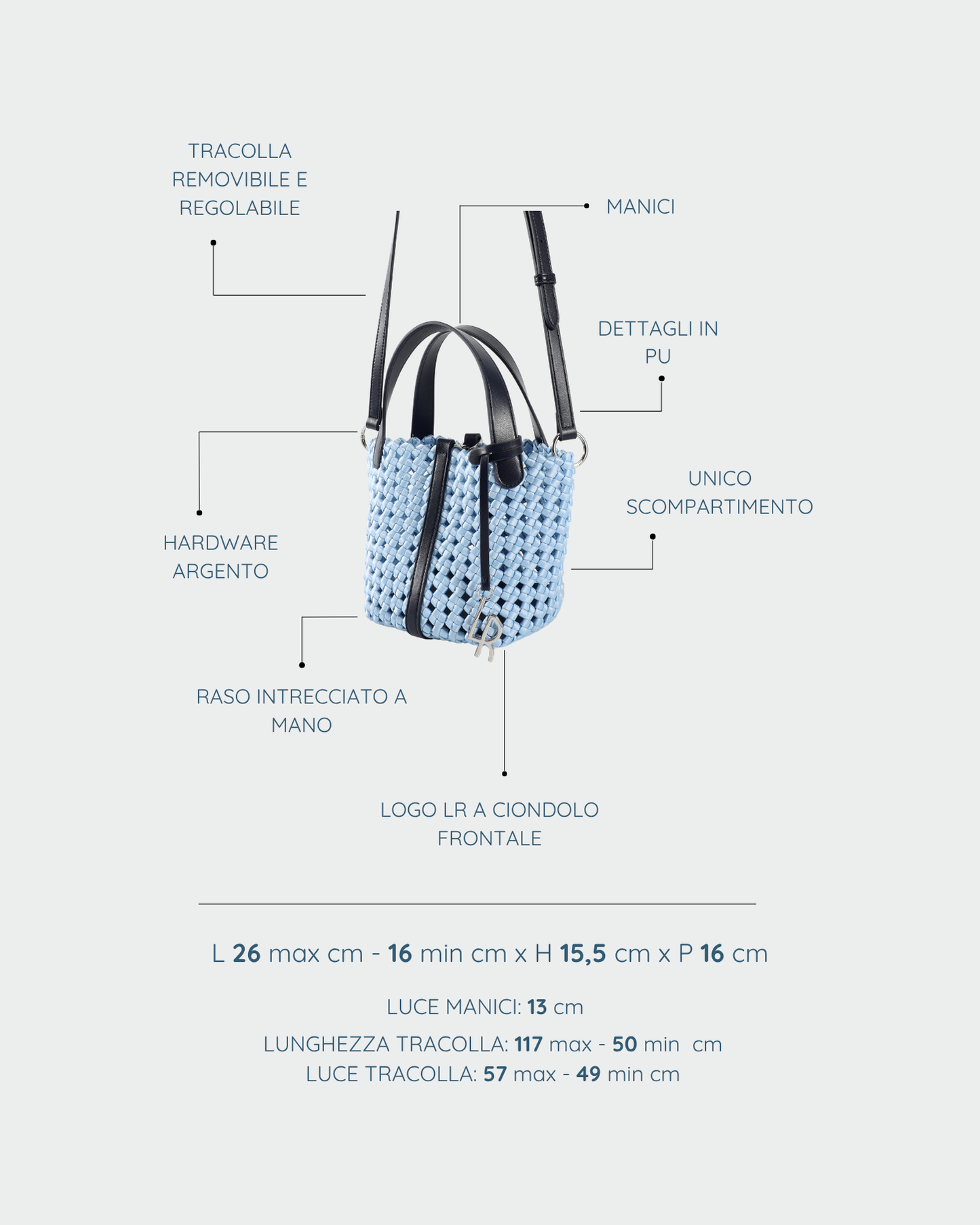 CARMEN Handbag - BABY BLUE