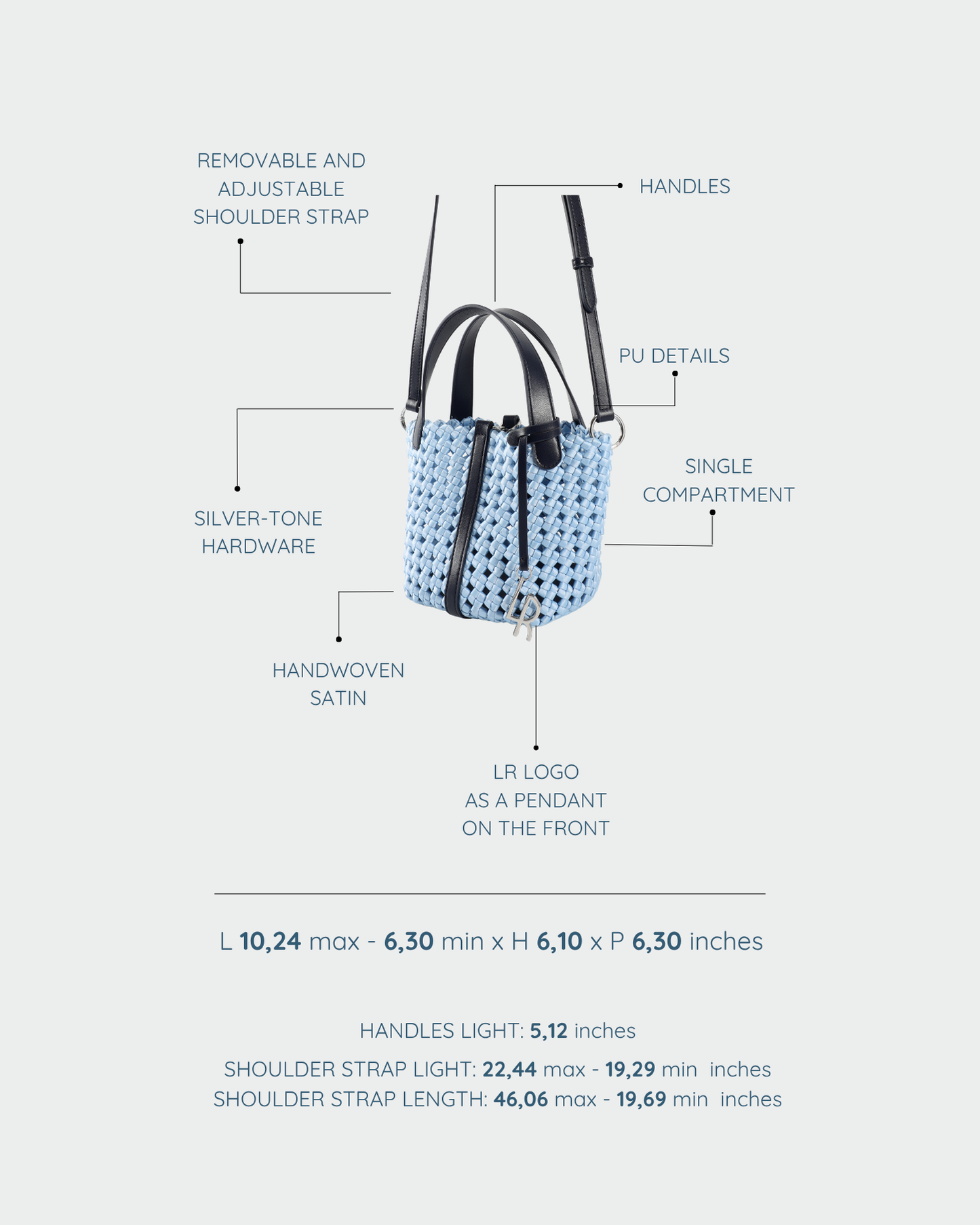 CARMEN Handbag - BABY BLUE