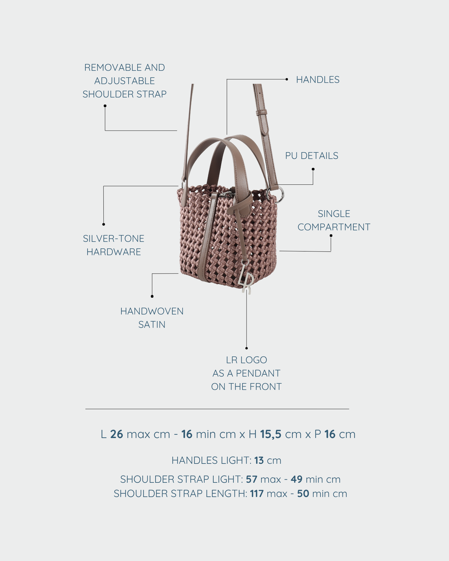 CARMEN Handbag - TAUPE