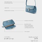Shoulder bag GWYNETH- LIGHT BLUE
