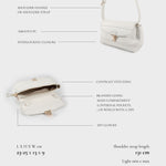 Shoulder bag GWYNETH- WHITE