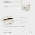 Shoulder bag GWYNETH- WHITE