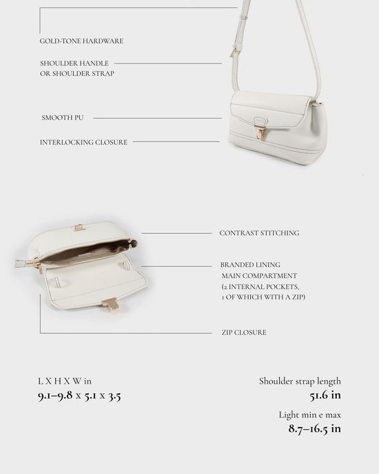 Shoulder bag GWYNETH- WHITE