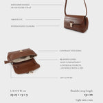 Shoulder bag GWYNETH- BROWN