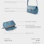 Shoulder bag GWYNETH- LIGHT BLUE
