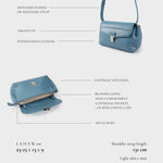 Shoulder bag GWYNETH- LIGHT BLUE