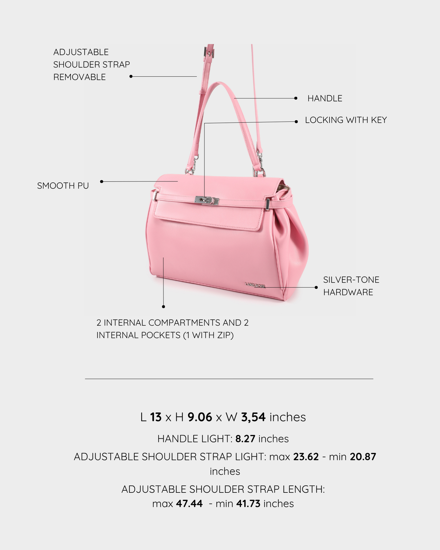 QUINN shoulder bag - PINK