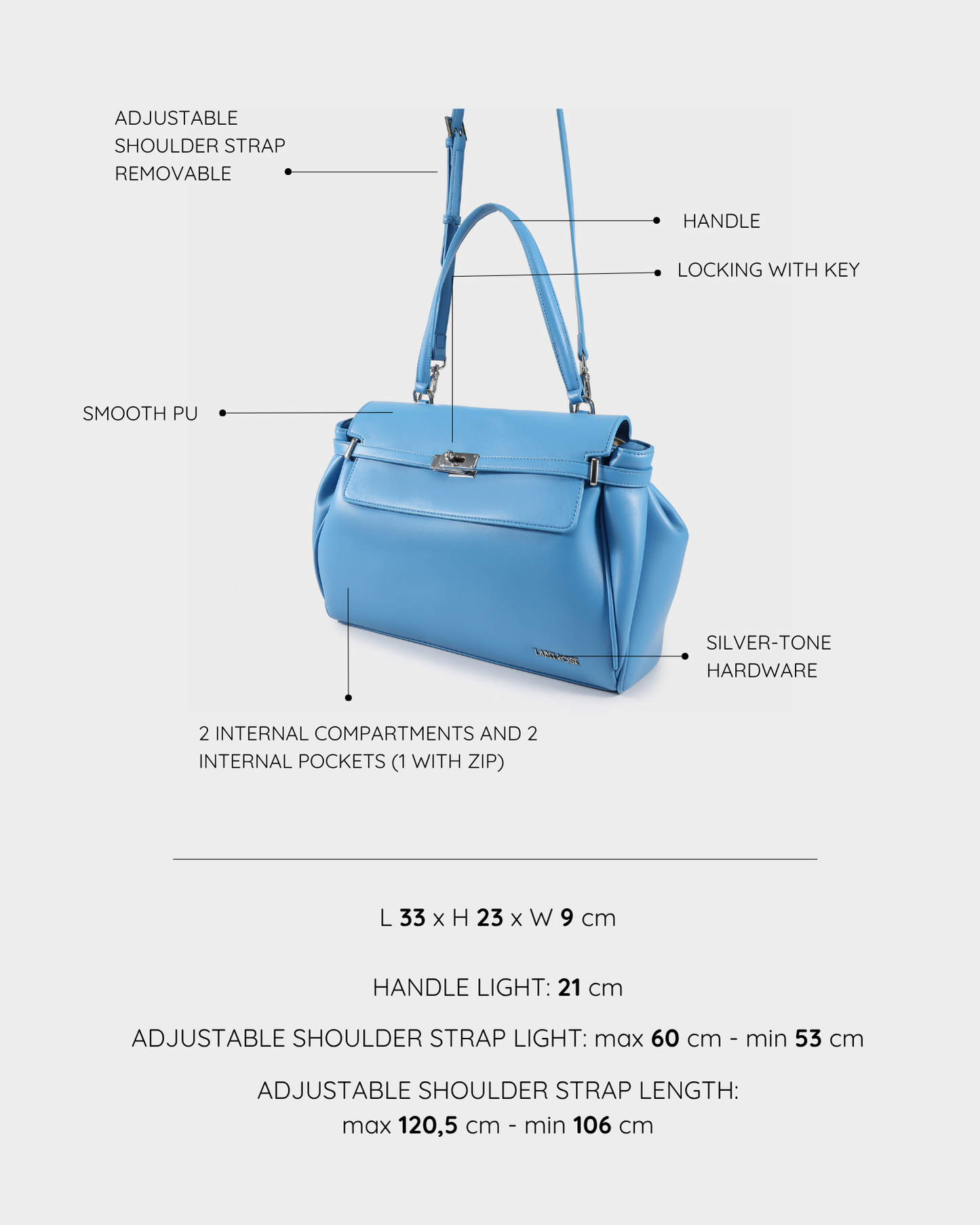 QUINN-LIGHT BLUE shoulder bag