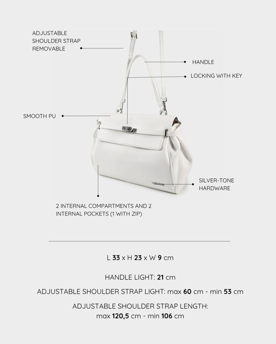 Bolso bandolera QUINN - BLANCO