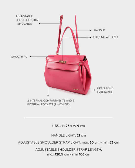 Borsa a tracolla QUINN- FUXIA