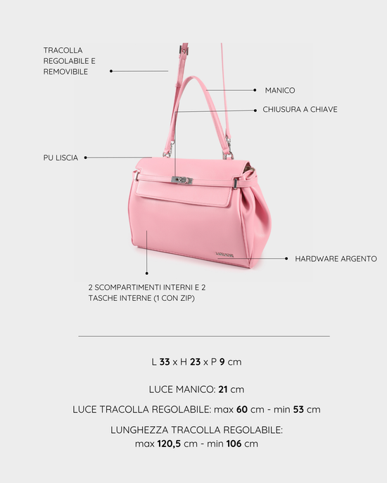 Bolso bandolera QUINN - ROSA