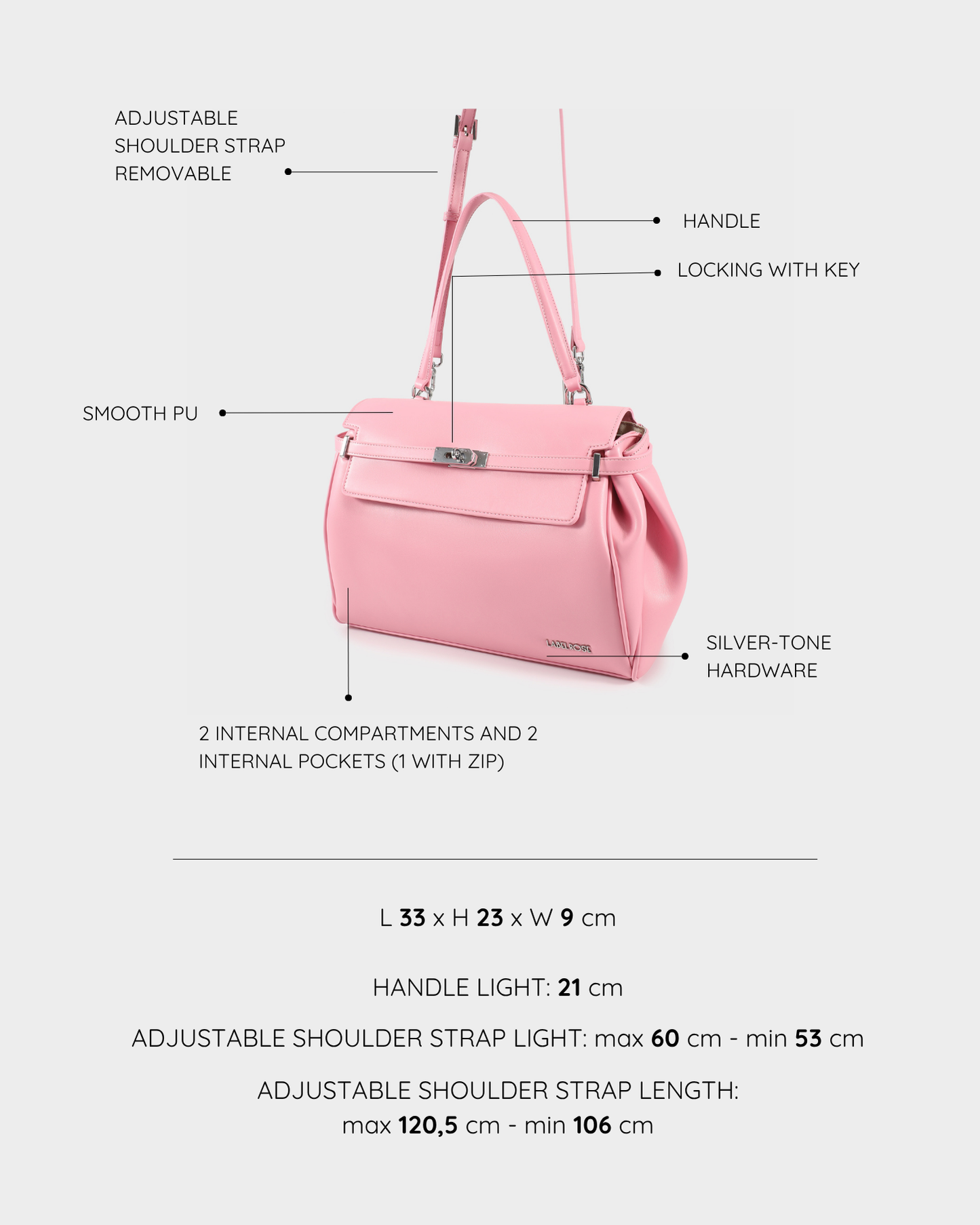QUINN shoulder bag - PINK
