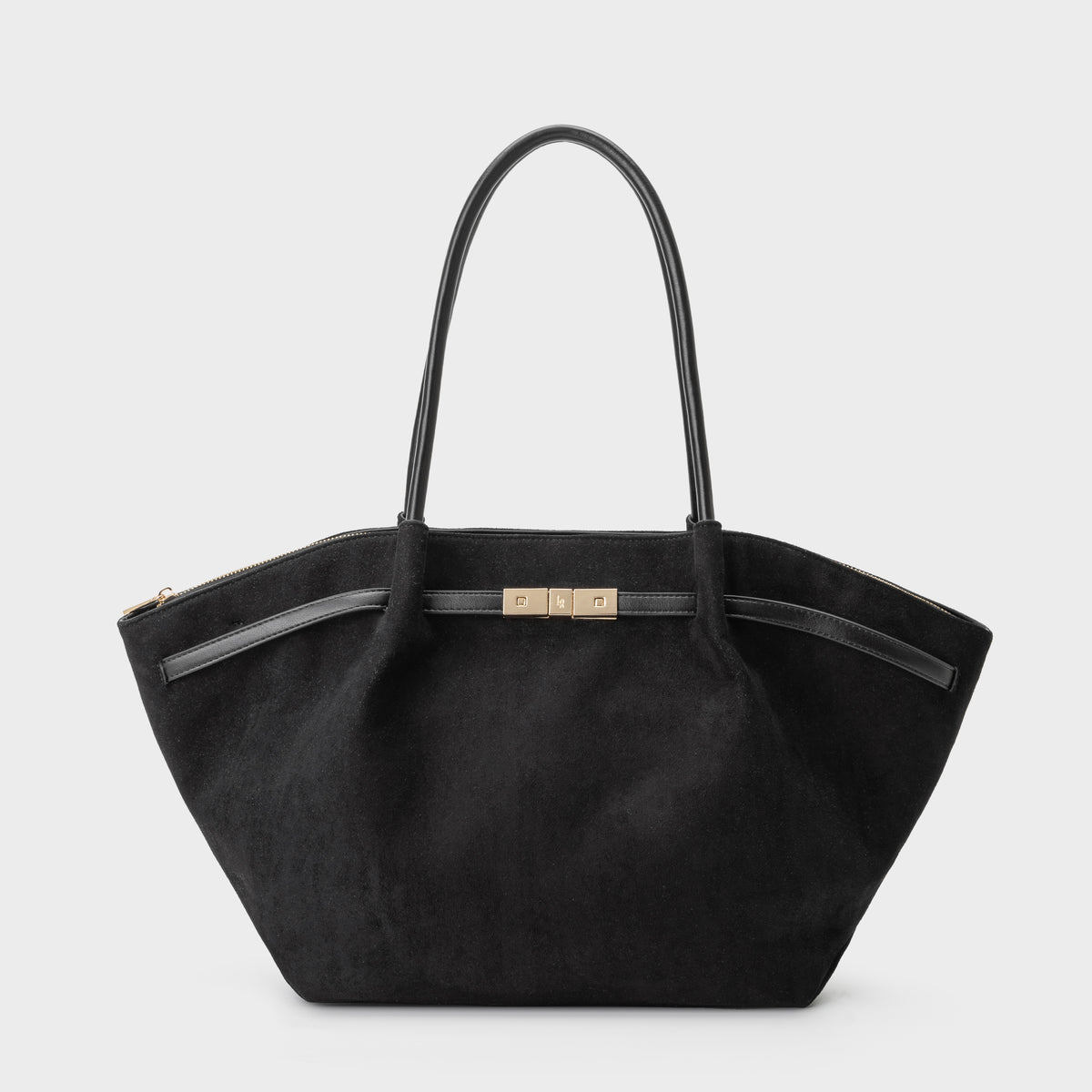 Borsa a spalla BRIELLE BIG SIMILSUEDE - BLACK GOLD