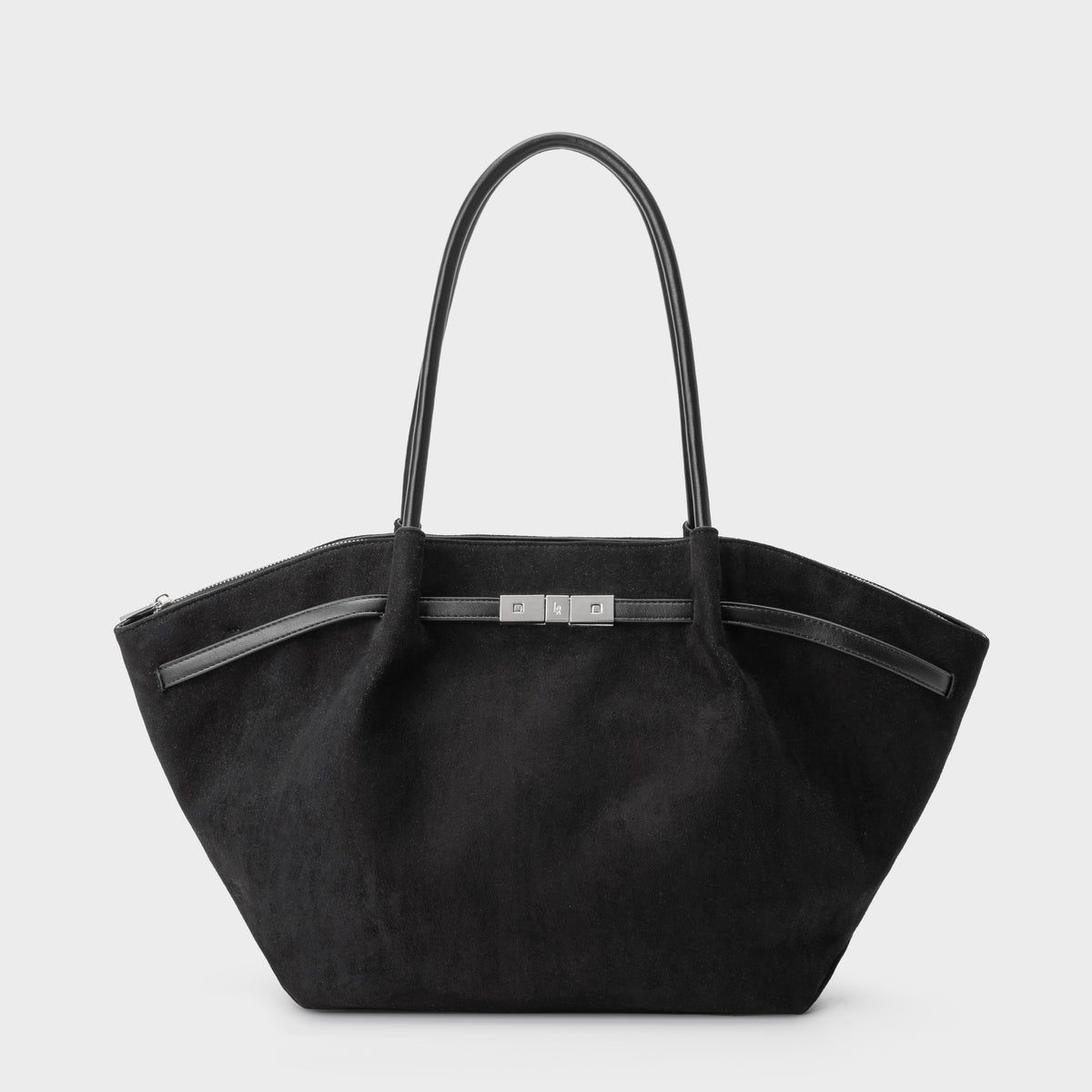 Borsa a spalla BRIELLE BIG SIMILSUEDE - BLACK SILVER
