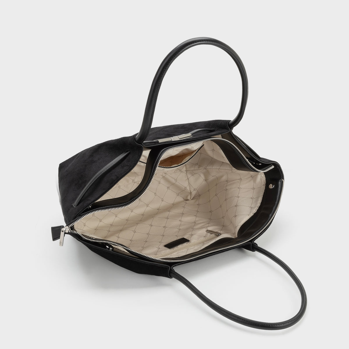 Borsa a spalla BRIELLE BIG SIMILSUEDE - BLACK SILVER