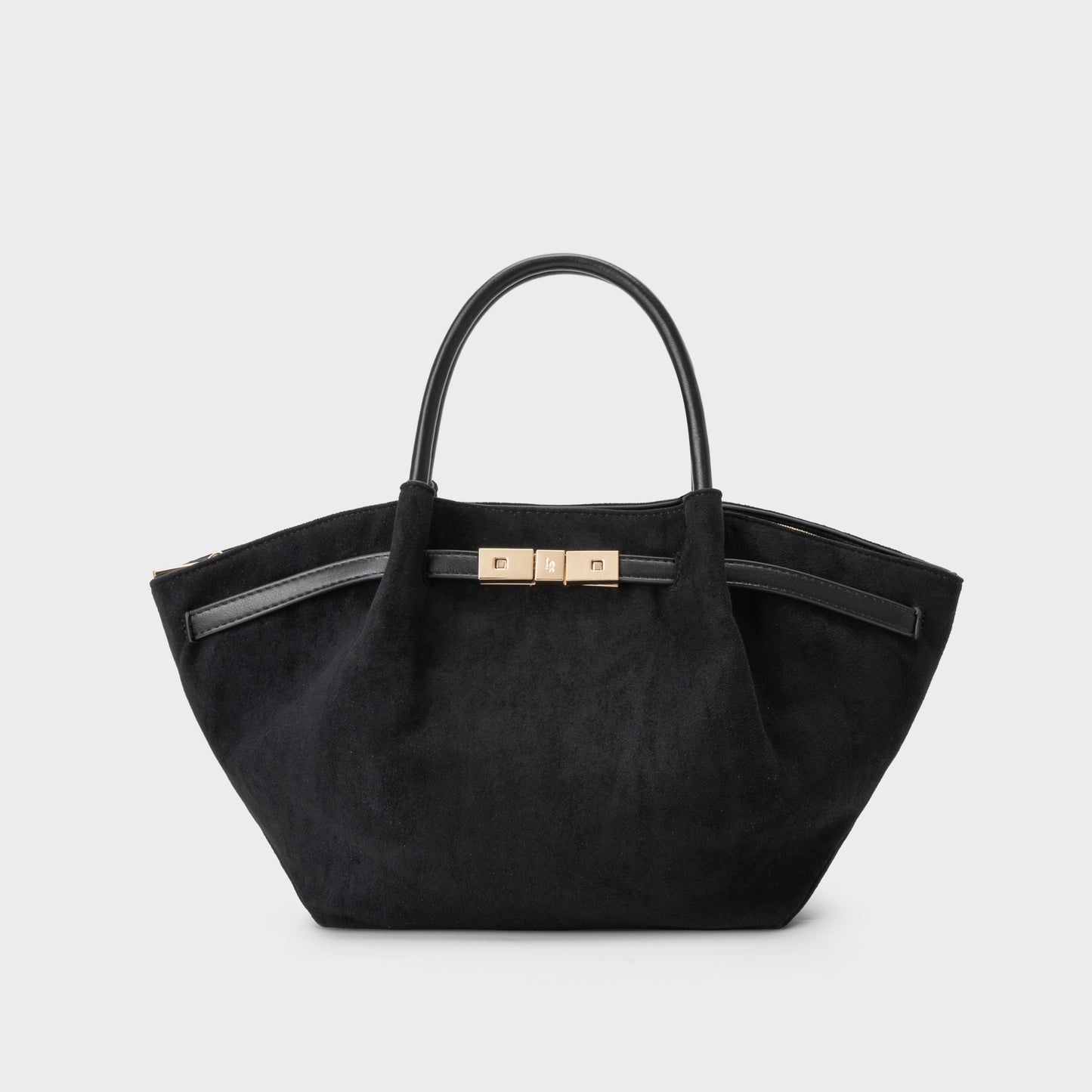 Bolso de mano BRIELLE SMALL EFECTO ANTE - NEGRO DORADO