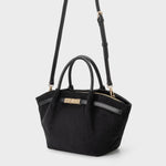 Bolso de mano BRIELLE SMALL EFECTO ANTE - NEGRO DORADO