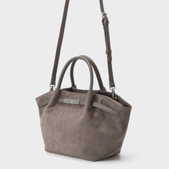Borsa a mano BRIELLE SMALL SIMILSUEDE - GREY