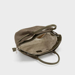 Bolso de mano BRIELLE SMALL EFECTO ANTE - MUD GREEN