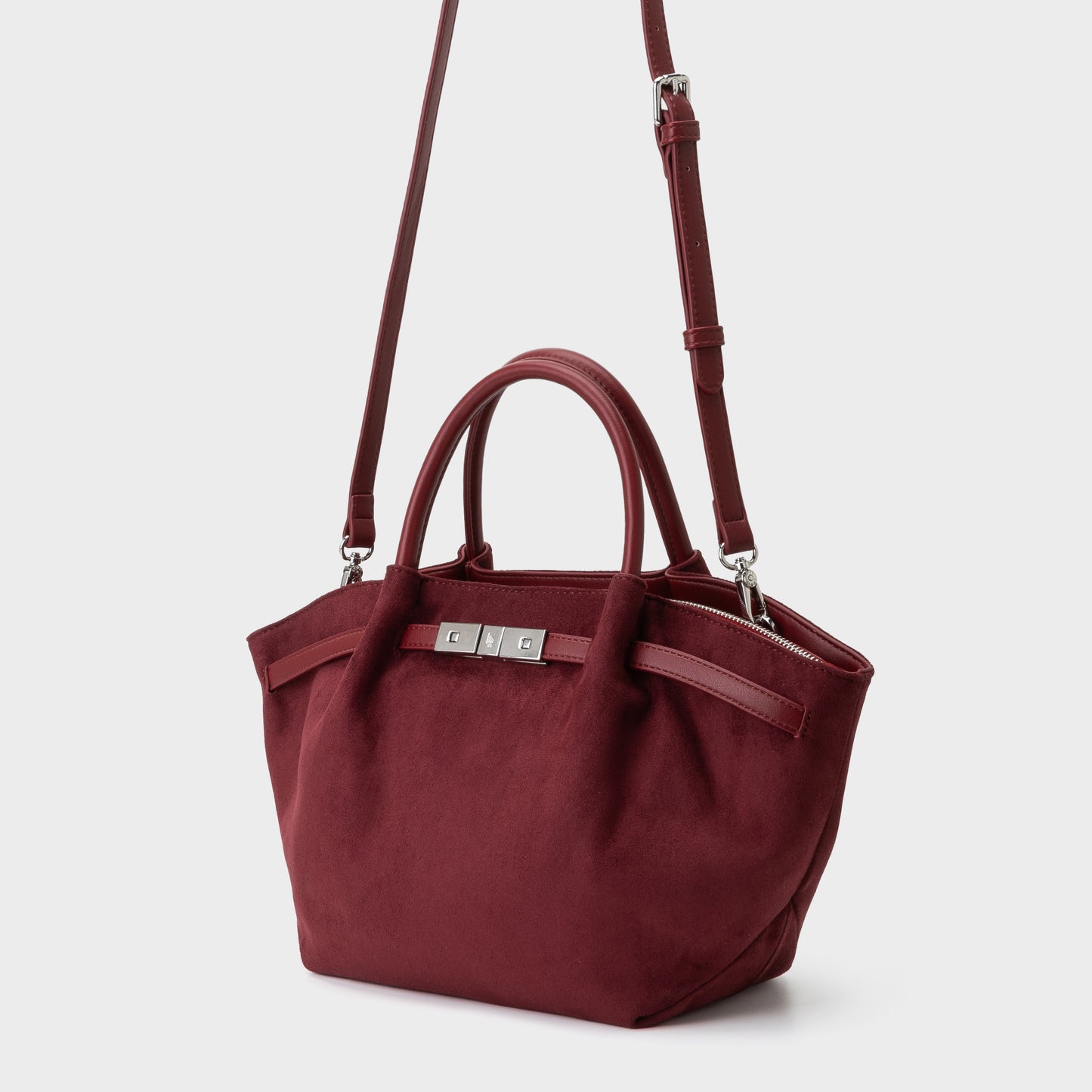 Bolso de mano BRIELLE SMALL EFECTO ANTE - BURDEOS