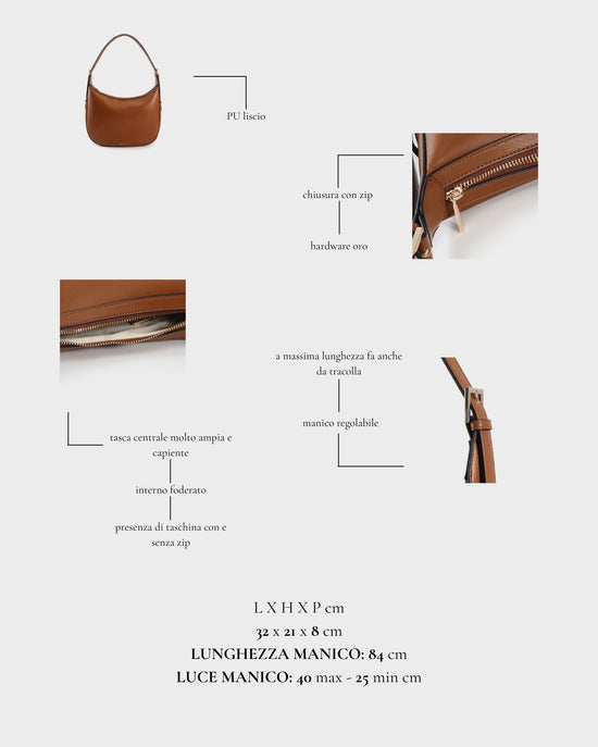 LILLIAN Shoulder Bag - BROWN