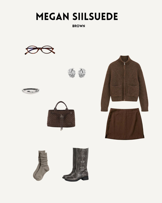 Borsa a mano MEGAN SIMILSUEDE - BROWN