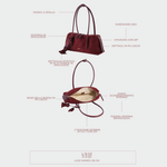 Borsa a spalla LIVIA - BURGUNDY