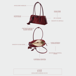 Borsa a spalla LIVIA - BURGUNDY
