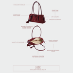 Borsa a spalla LIVIA - BURGUNDY