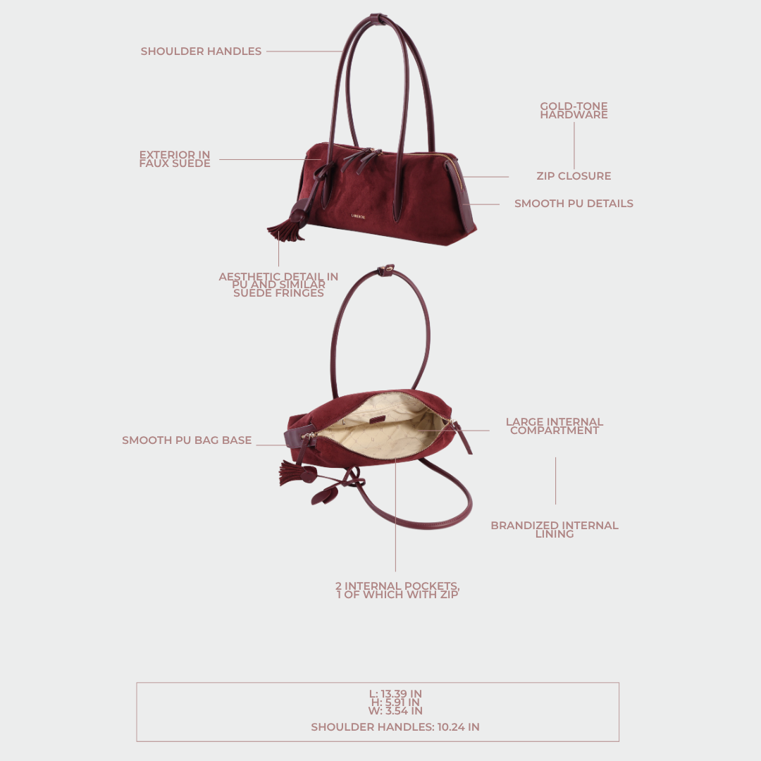 Borsa a spalla LIVIA - BURGUNDY
