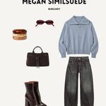 Bolso de mano MEGAN ANTE SINTÉTICO - BURDEOS