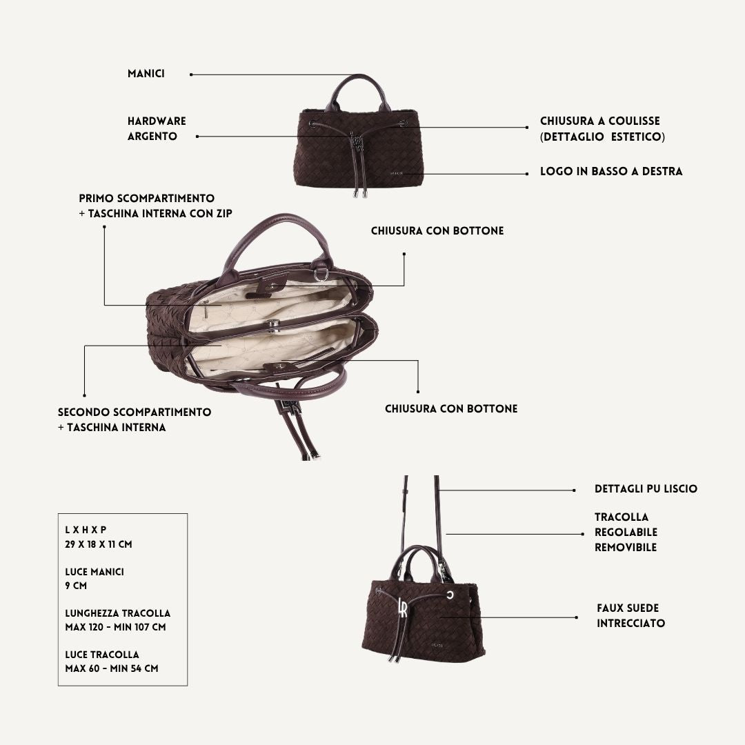 Bolso de mano MEGAN ANTE SINTÉTICO - BURDEOS
