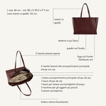 Borsa a spalla MELISSA EXTRA BIG - BURGUNDY