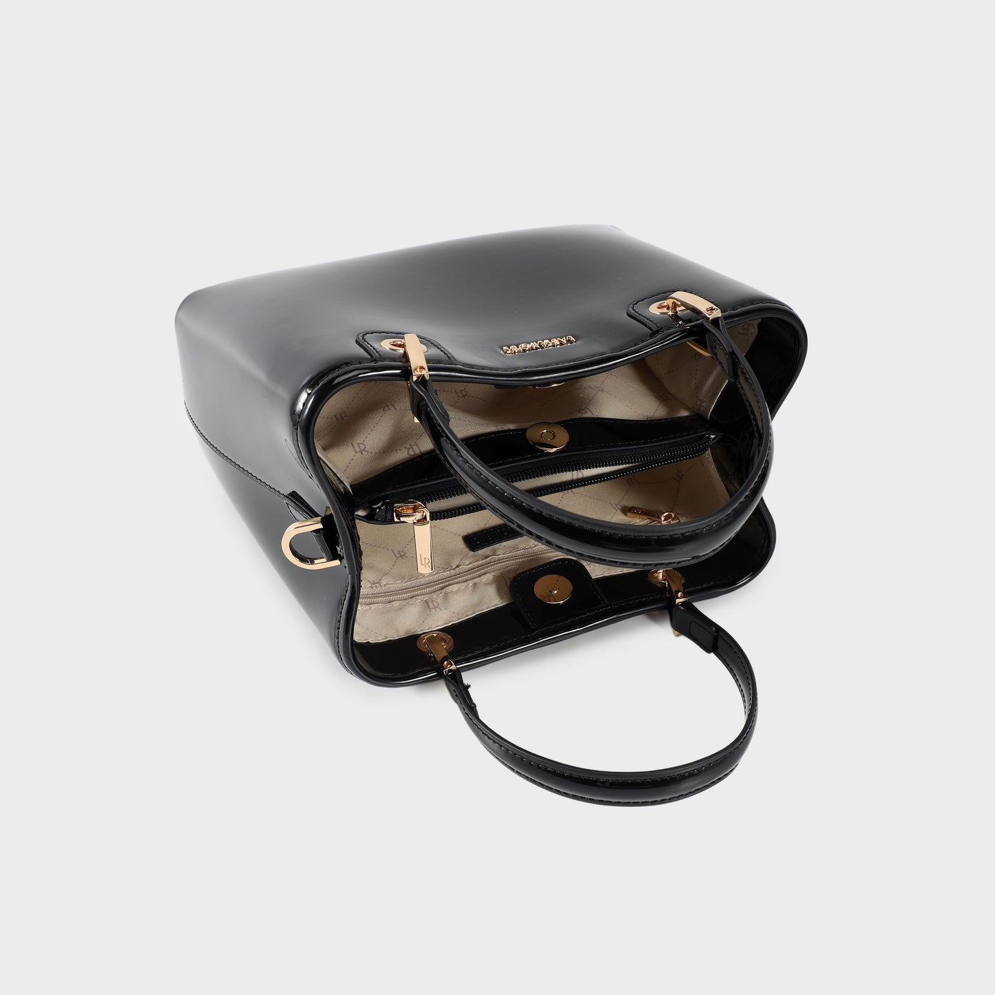 Borsa a mano MARGOT BIG VERNICE - BLACK