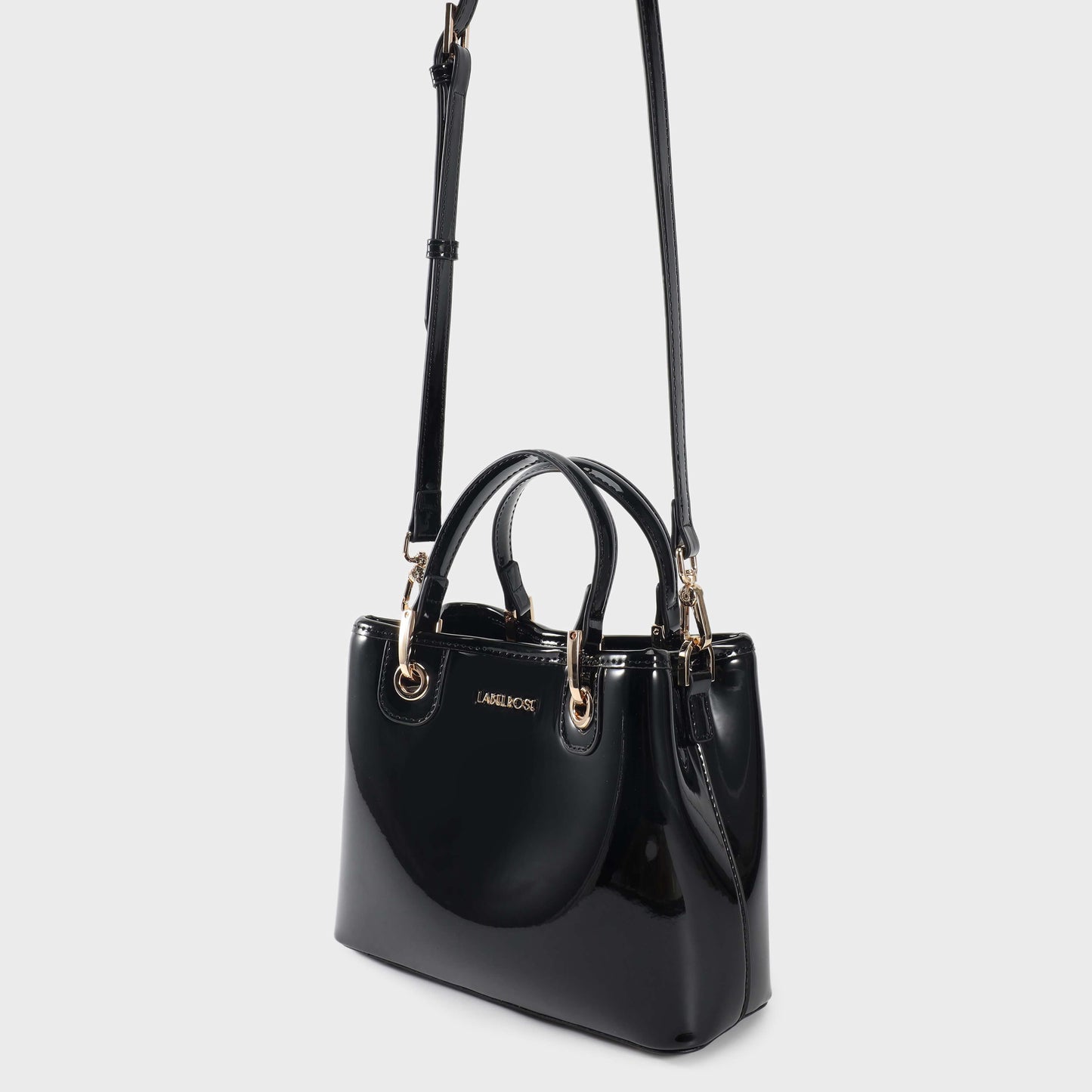 Borsa a mano MARGOT SMALL VERNICE - BLACK