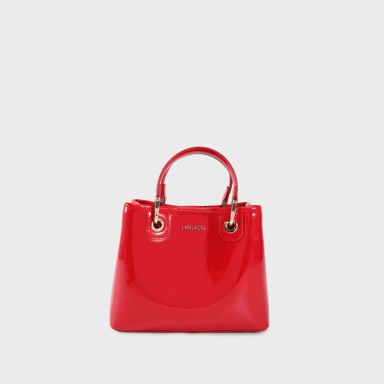 Borsa a mano MARGOT SMALL VERNICE - HOT RED