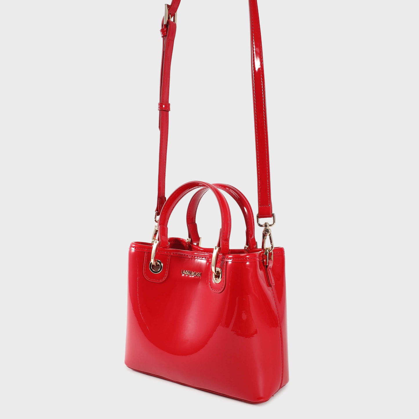 Borsa a mano MARGOT SMALL VERNICE - HOT RED