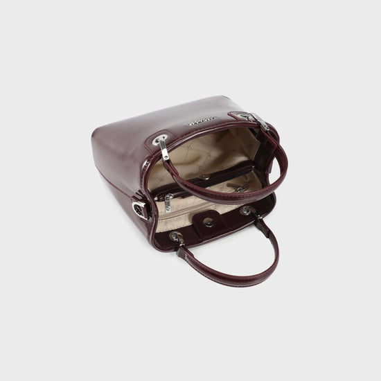 Borsa a mano MARGOT SMALL VERNICE - MERLOT