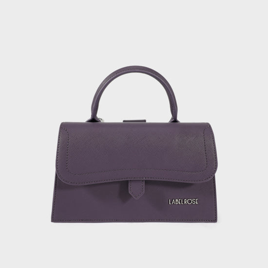 PAIGE SAFFIANO Handbag - DUSTY PERIWINKLE