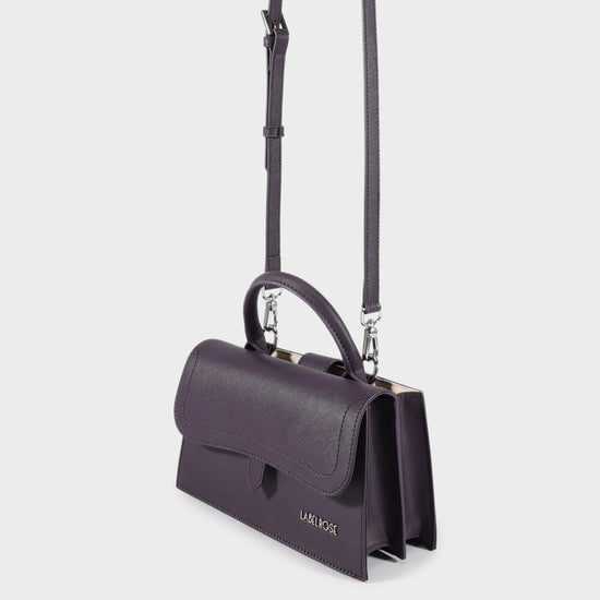 PAIGE SAFFIANO Handbag - DUSTY PERIWINKLE