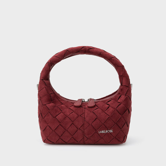 Borsa a mano WEAVE - BURGUNDY