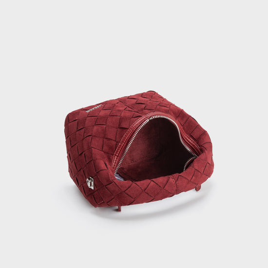 Borsa a mano WEAVE - BURGUNDY