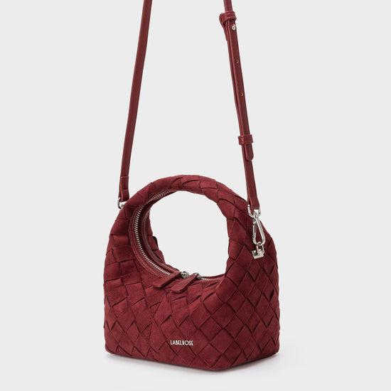 Borsa a mano WEAVE - BURGUNDY