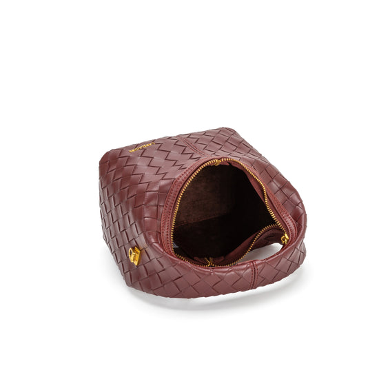 WEAVE ICON handbag - BURGUNDY