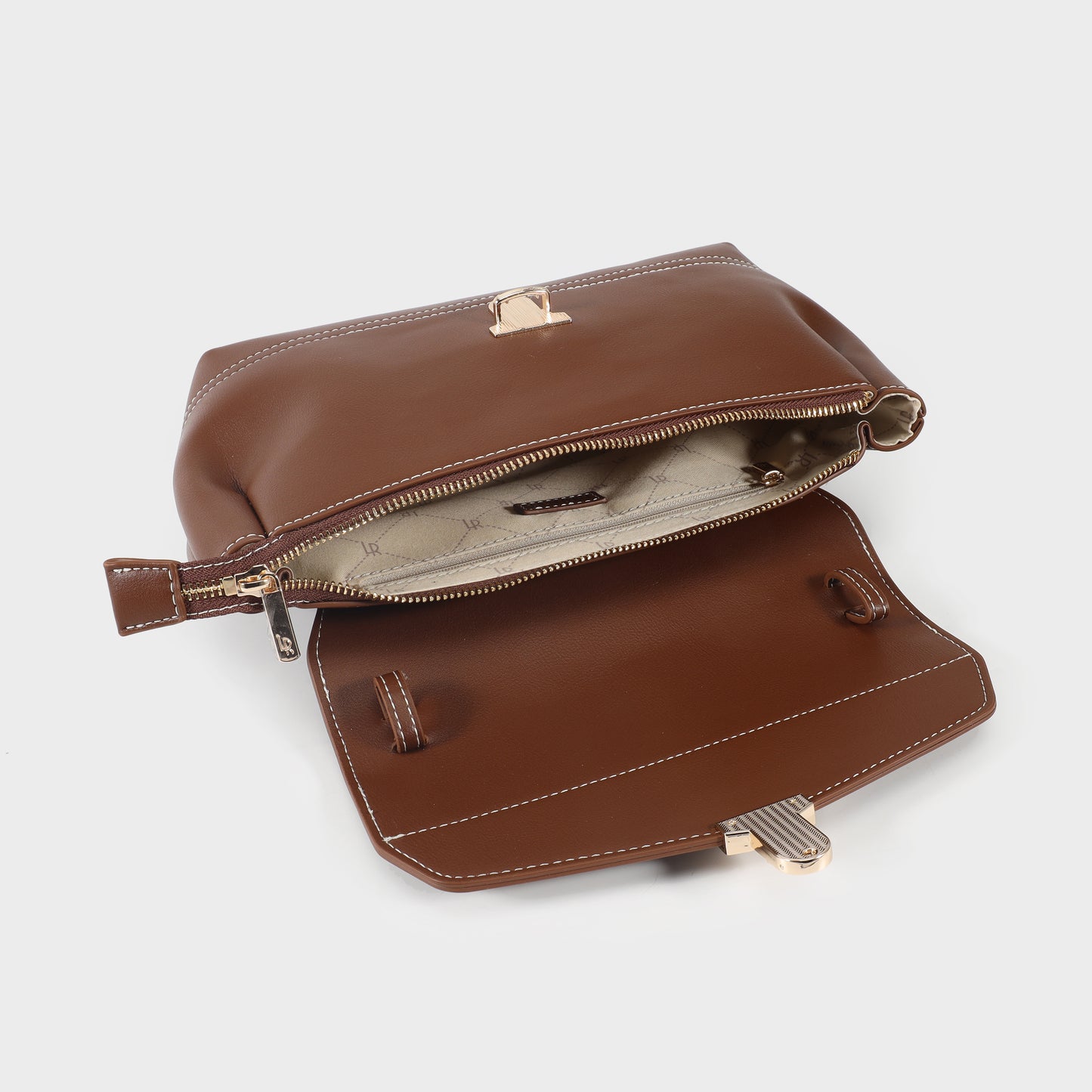 Bolso de hombro GWYNETH - MARRÓN